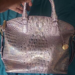 Brahmin Iridescent Lavender Satchel